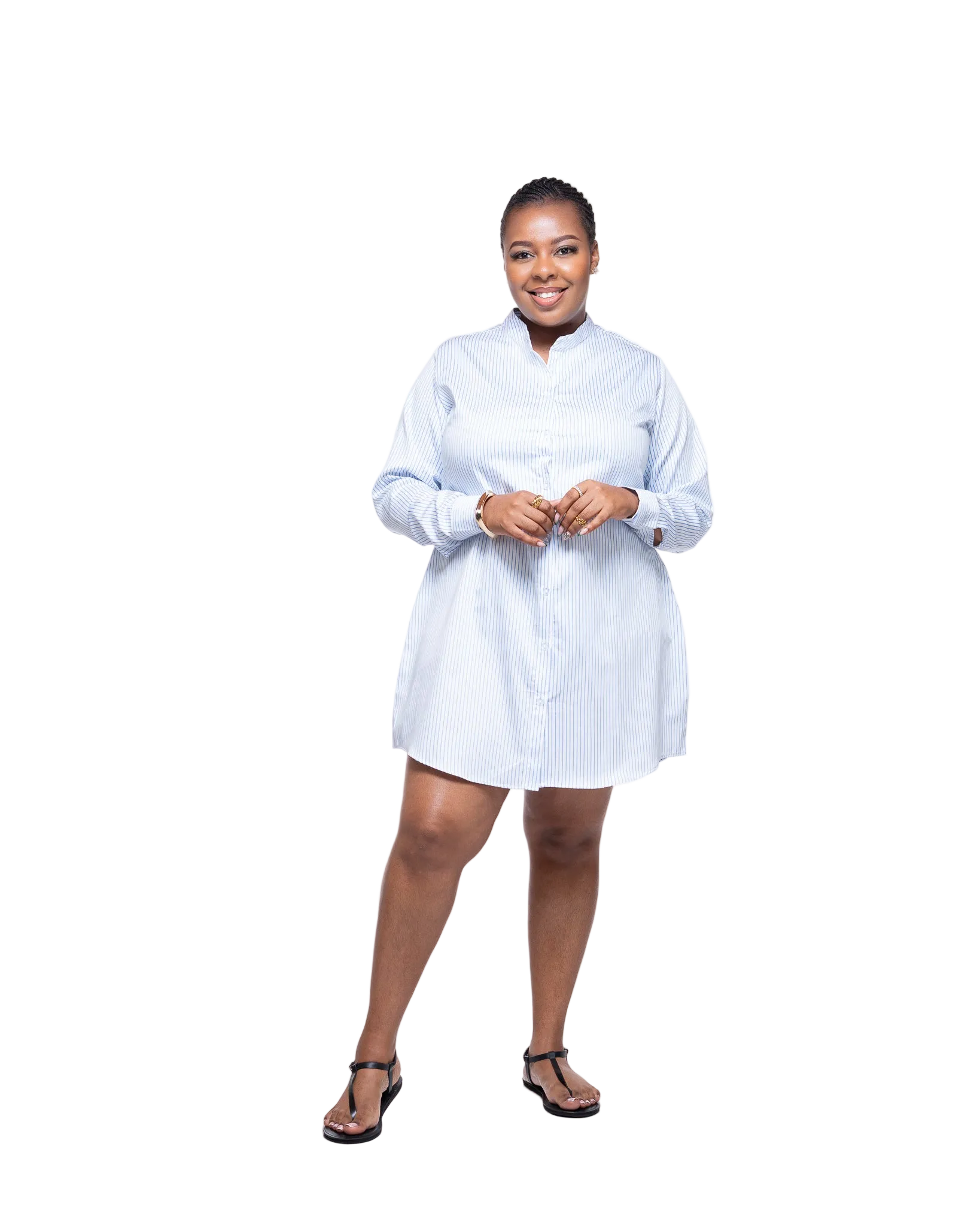 Marina Shirt Dress In Pearl
